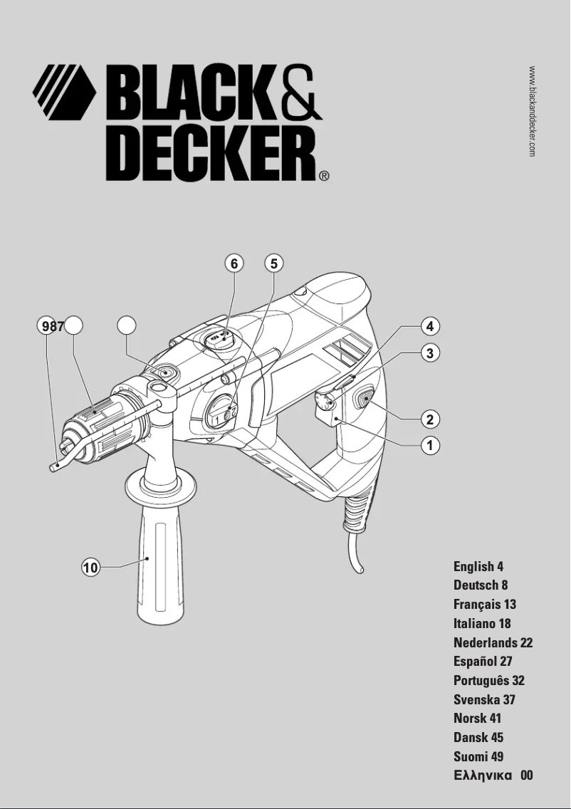 Page 1 de la notice Manuel utilisateur Black & Decker KR110K