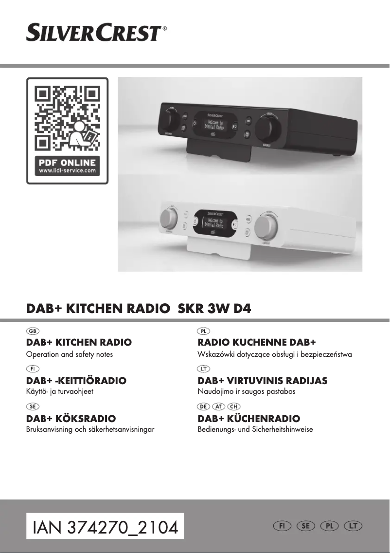 Image de la première page du manuel de l'appareil SKR 3W D4
