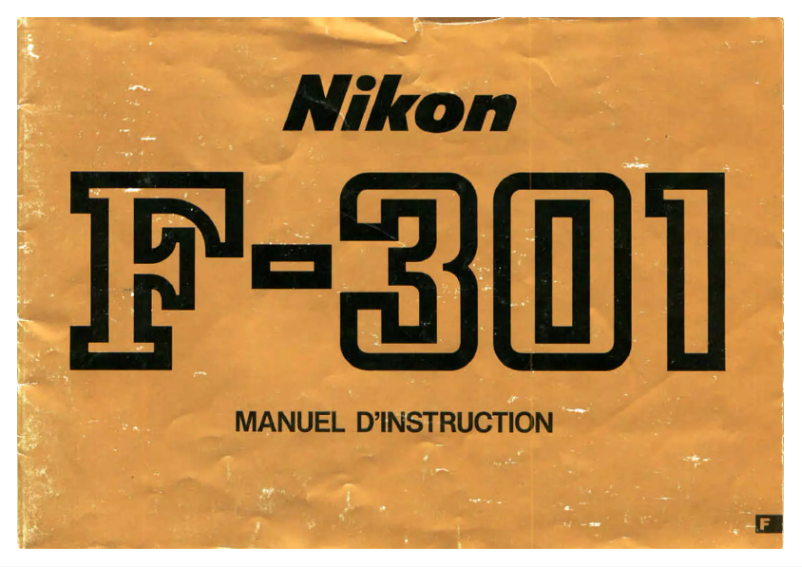 Image de la première page du manuel de l'appareil F-301