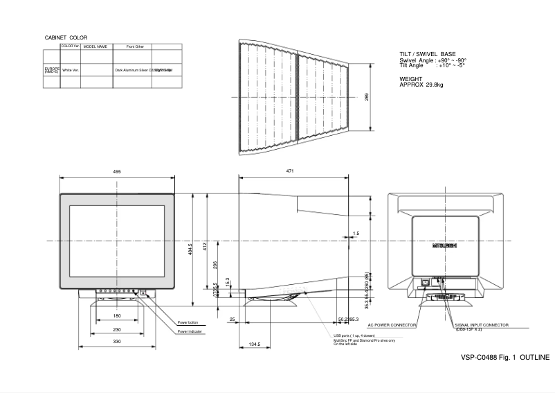 Página 1 del manual Dibujo técnico NEC Diamond Pro 2070SB