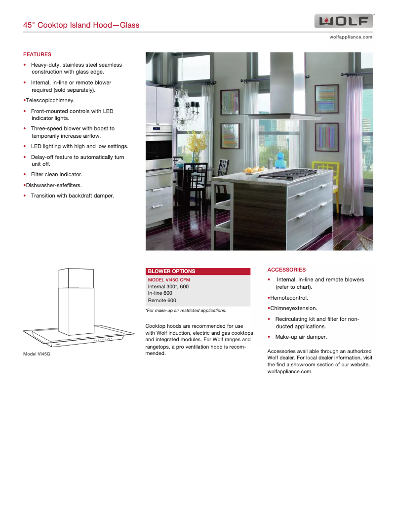 Page 1 de la notice Manuel utilisateur Wolf VI45G