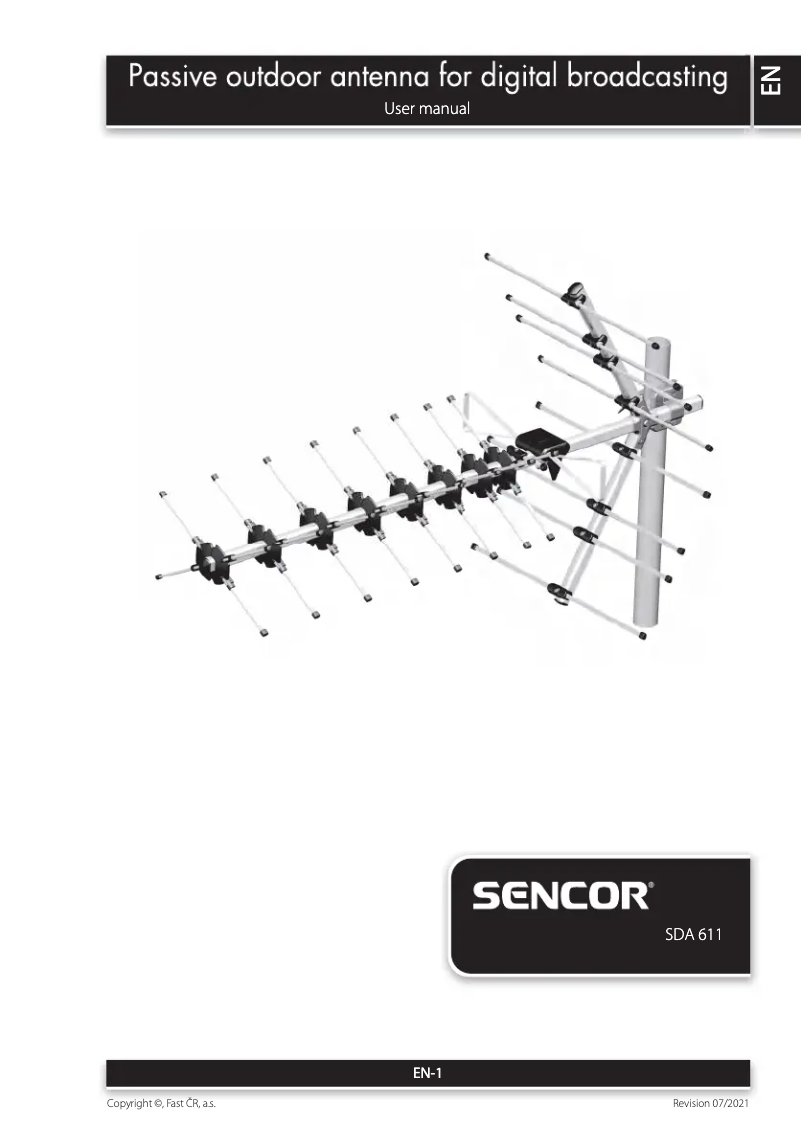 Page 1 de la notice Manuel utilisateur Sencor SDA 611