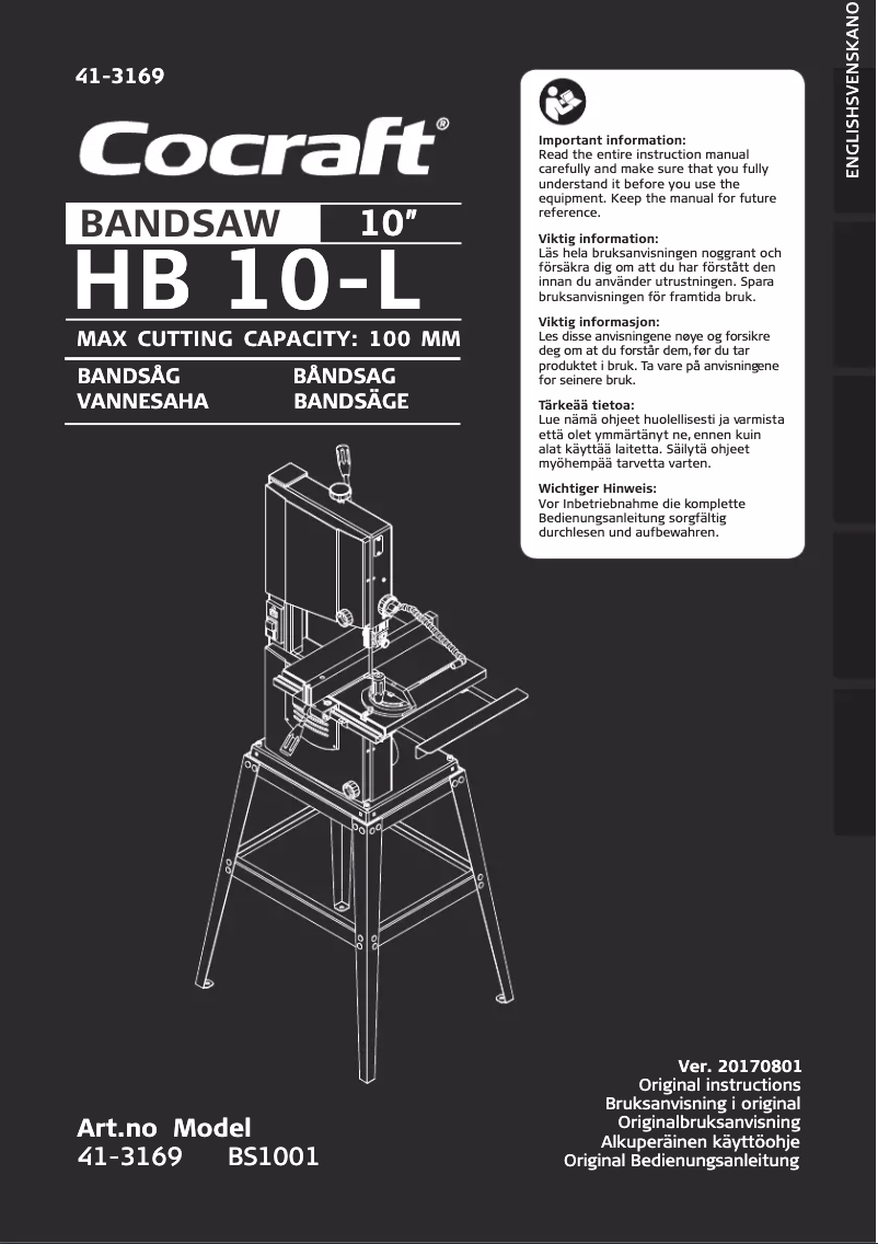 Page n°1 - Manuel utilisateur Cocraft HB 10-L