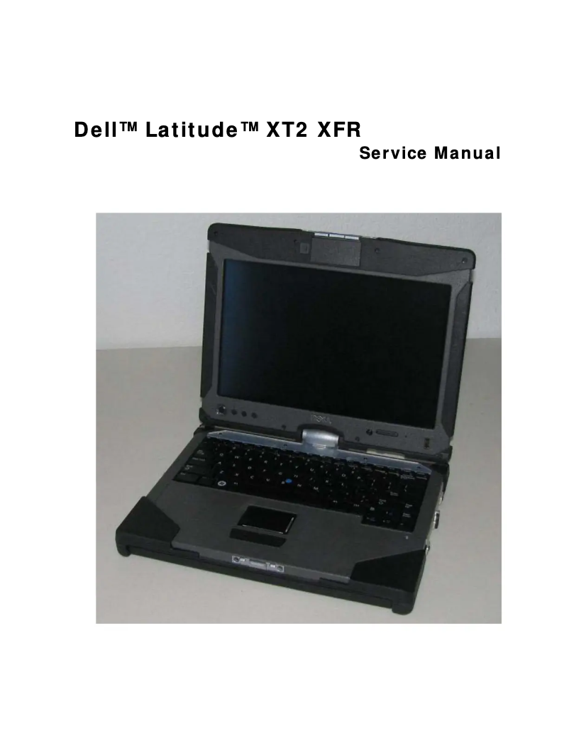 Page n°1 - Manuel utilisateur Dell Latitude XT2 XFR