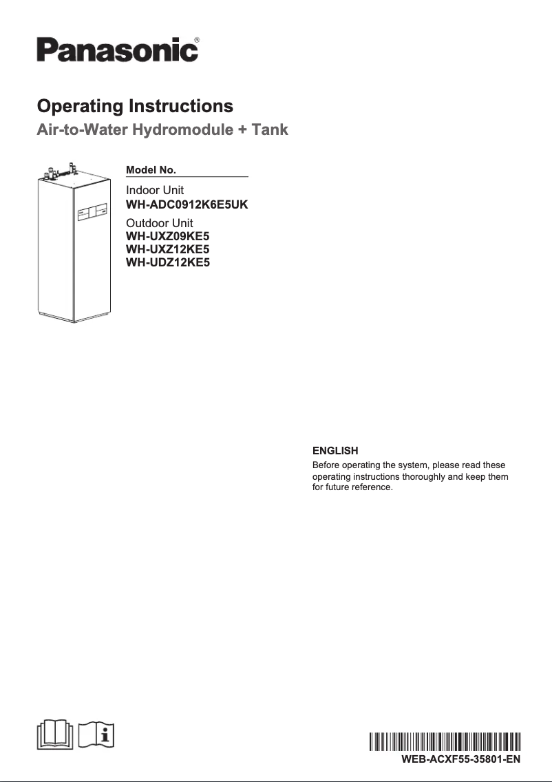 Image de la première page du manuel de l'appareil WH-UXZ12KE5