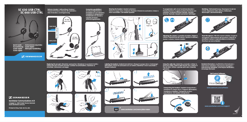 Page n°1 - Manuel utilisateur Sennheiser Century SC 630 USB ML
