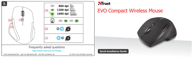 Page 1 de la notice Manuel utilisateur Trust Evo Compact 21242