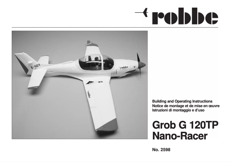 Image de la première page du manuel de l'appareil Grob G 120TP