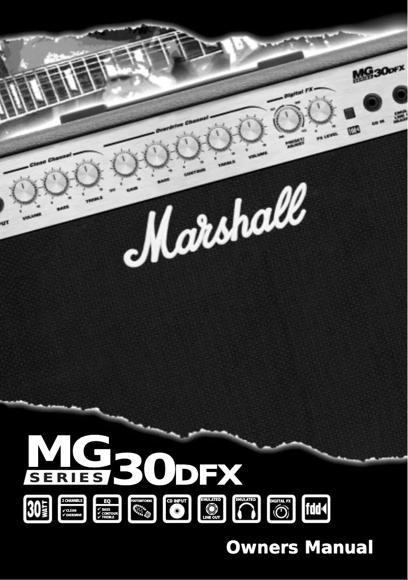 Página 1 del manual Manual de usuario Marshall MG30DFX