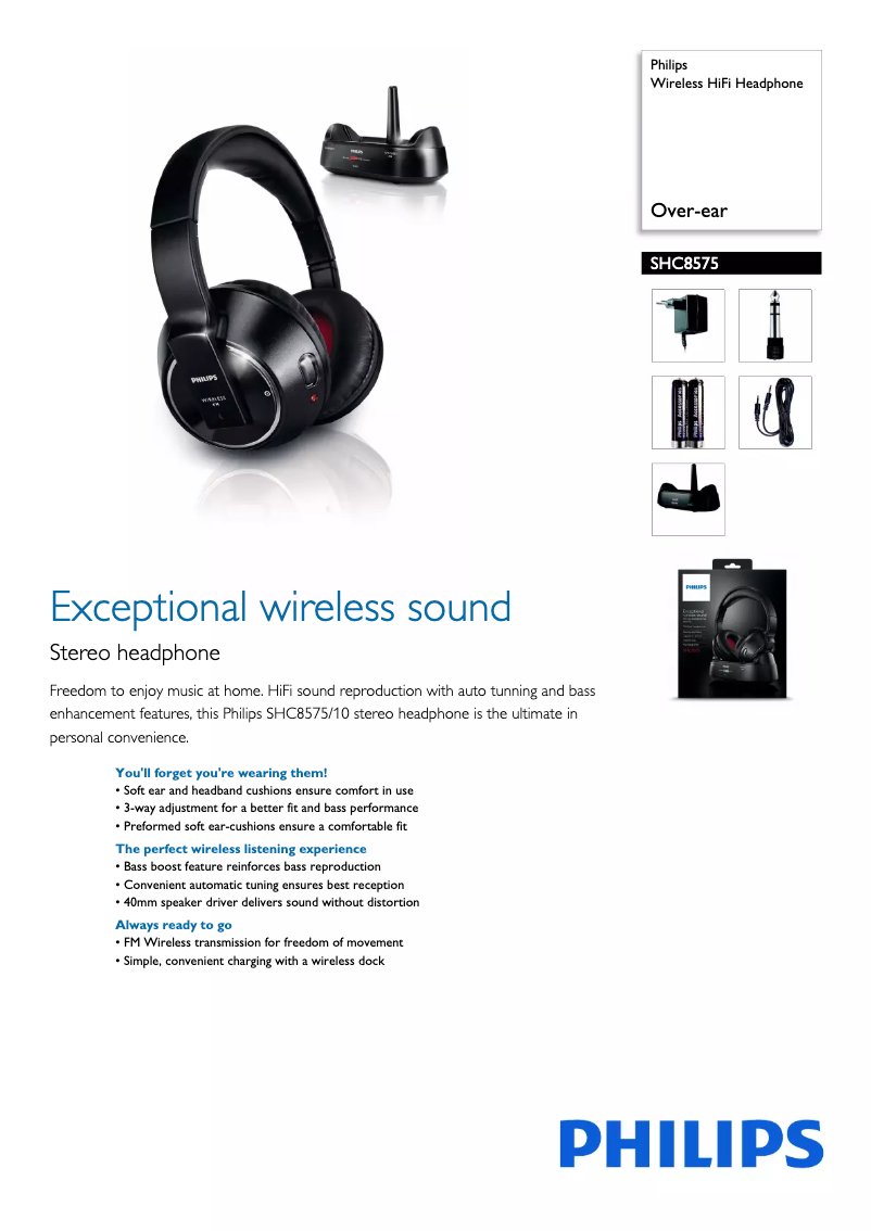 Page n°1 - Brochure Philips SHC8575