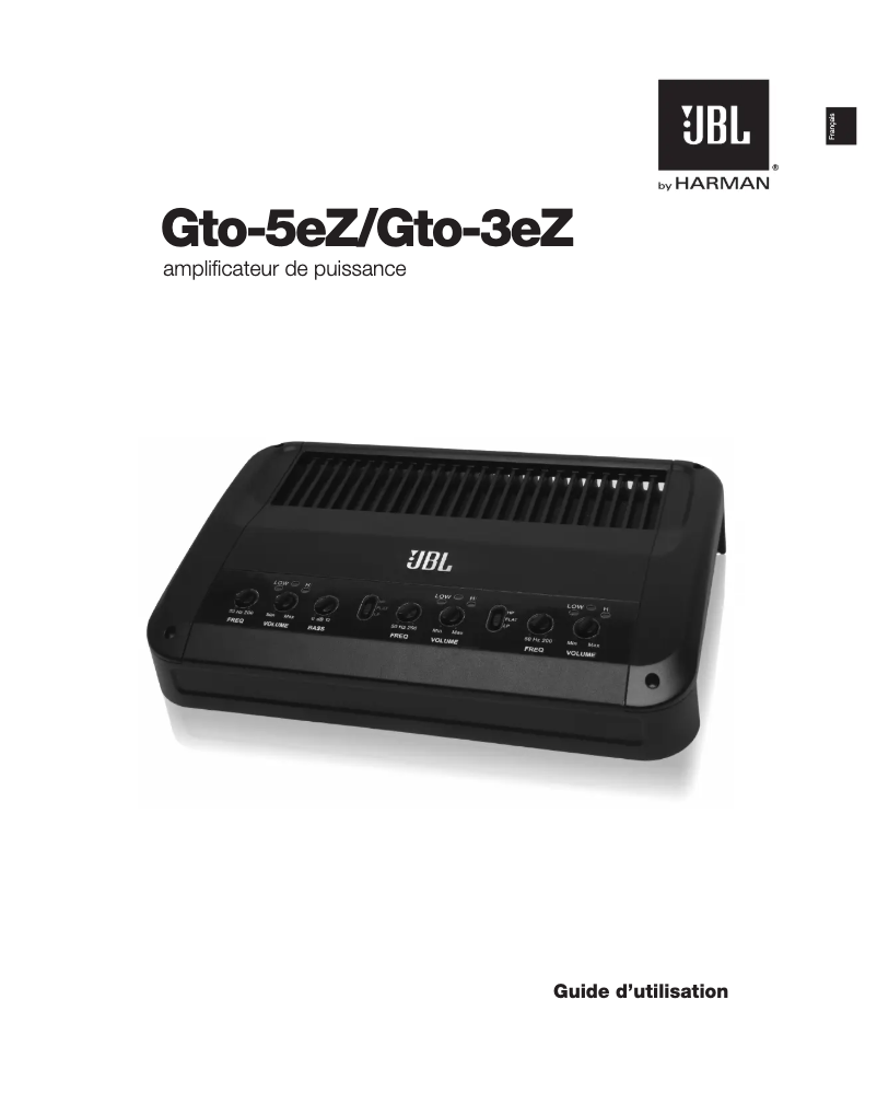 Page n°1 - Manuel utilisateur JBL Grand Touring GTO-3EZ