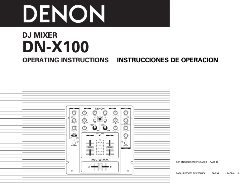 Página 1 del manual Manual de usuario Denon DN-X100