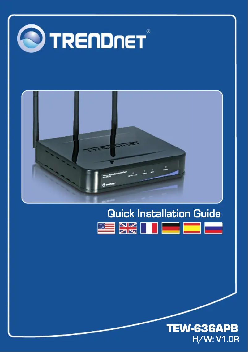 Page 1 de la notice Manuel utilisateur TRENDnet TEW-636APB
