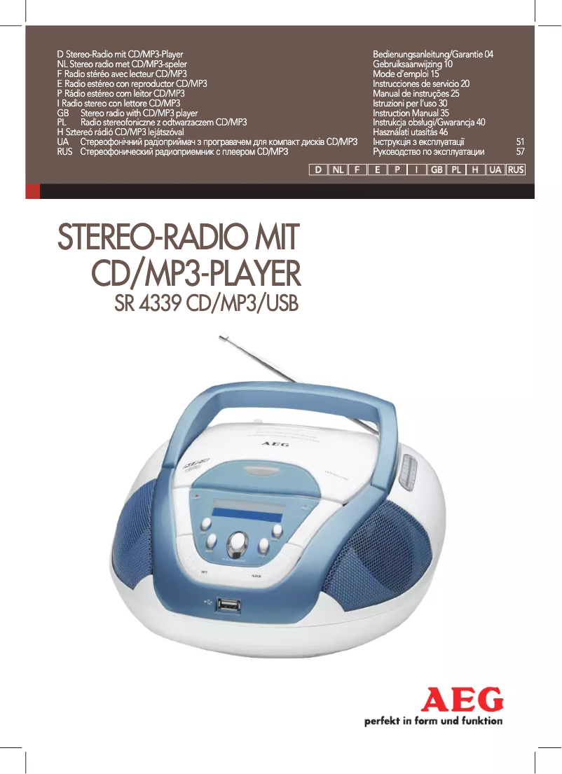 Image de la première page du manuel de l'appareil SR 4339 USB