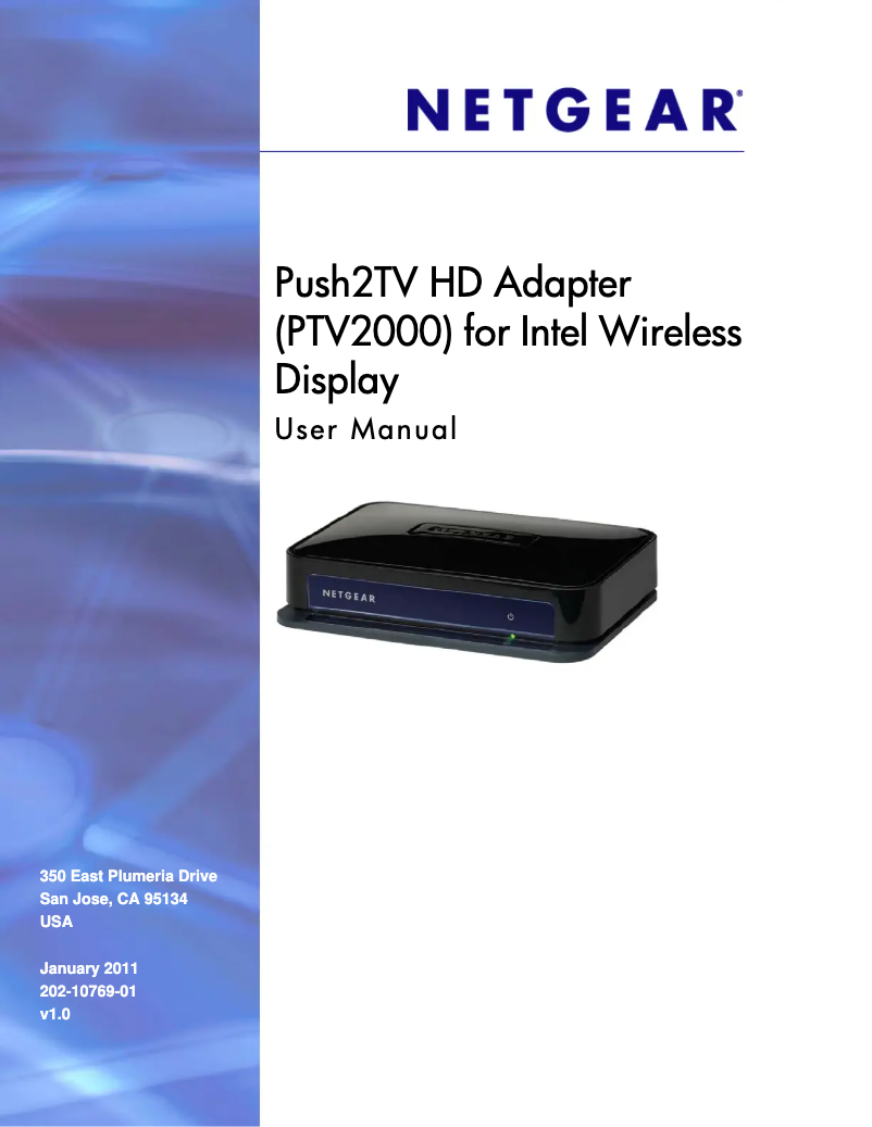 Page 1 de la notice Mode d'emploi Netgear PTV2000