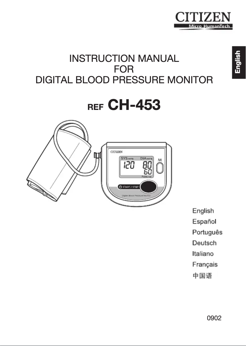 Page 1 de la notice Manuel utilisateur Citizen CH-453