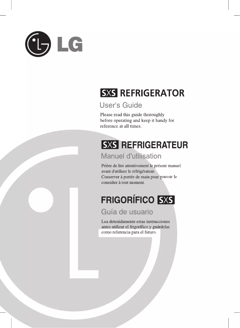 Page n°1 - Manuel utilisateur LG GWL207FSQA