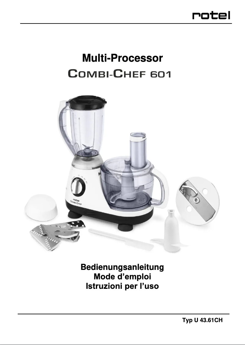 Page n°1 - Manuel utilisateur Rotel Combi-Chef 601