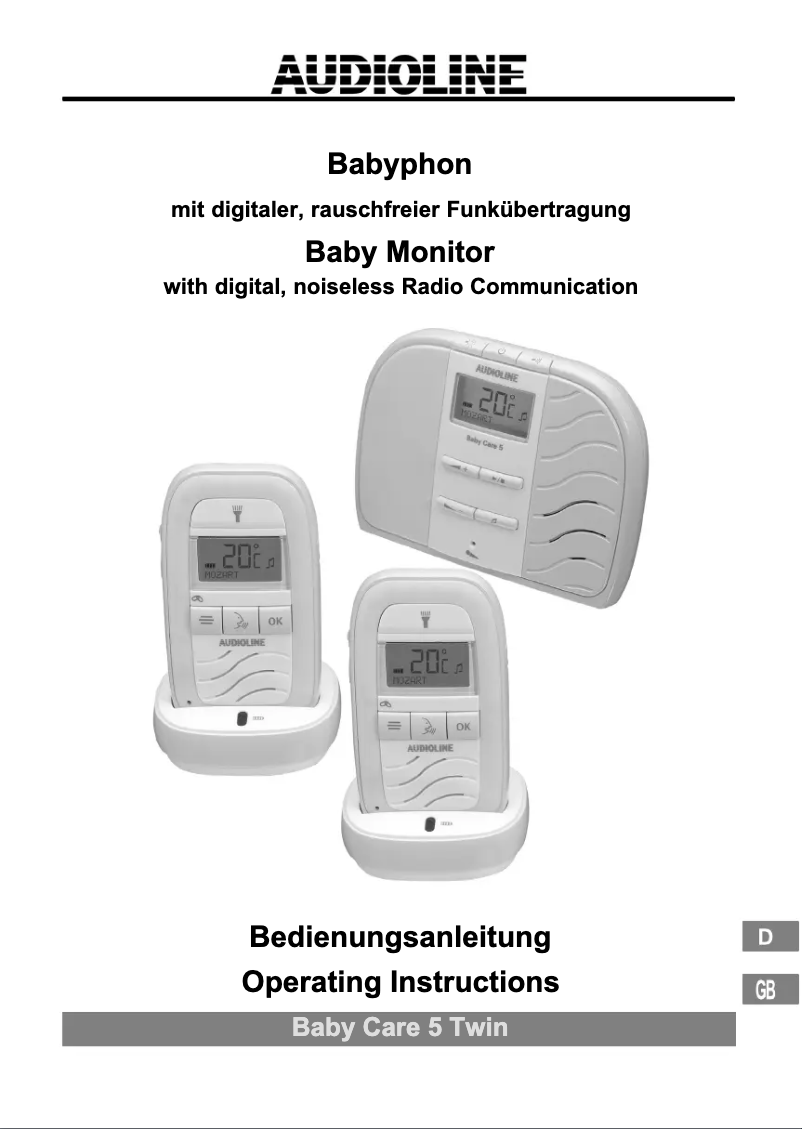 Image de la première page du manuel de l'appareil Baby Care 5 Twin