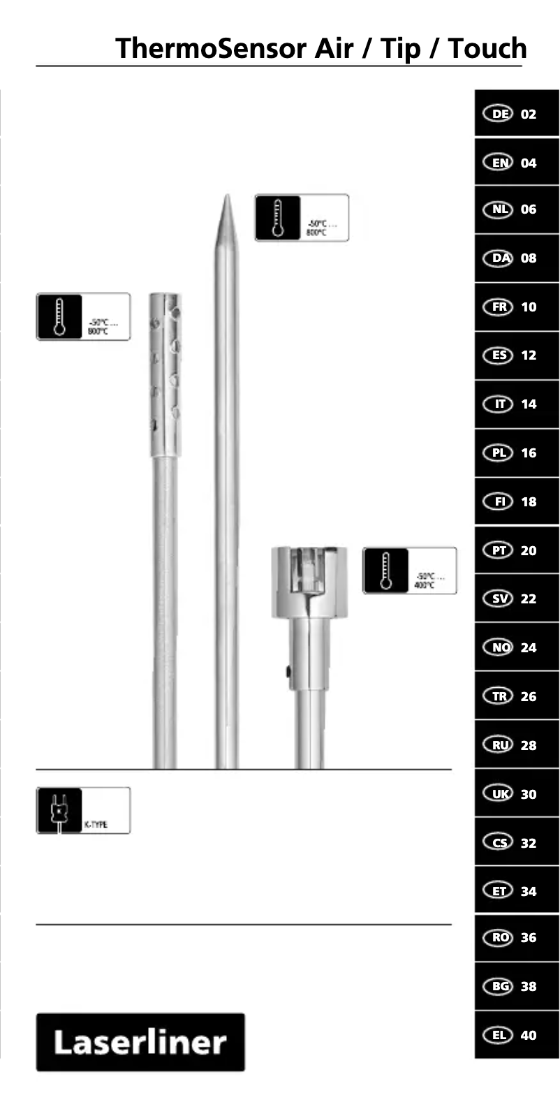 Page n°1 - Manuel utilisateur Laserliner ThermoSensor Air