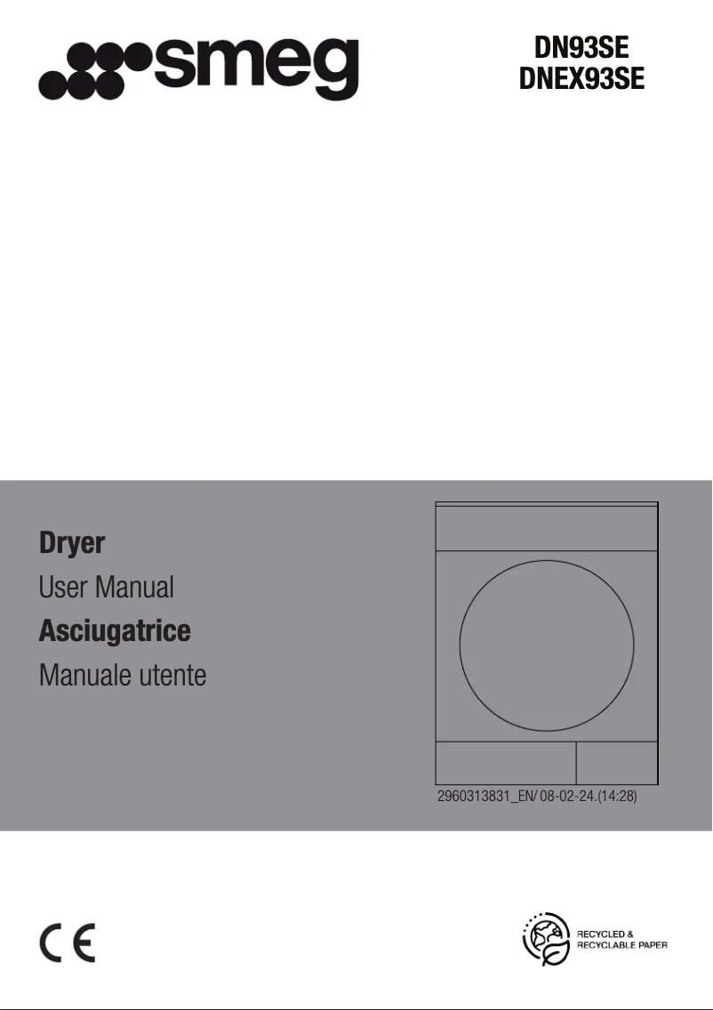 Page 1 de la notice Fiche technique Smeg DNEX93SE