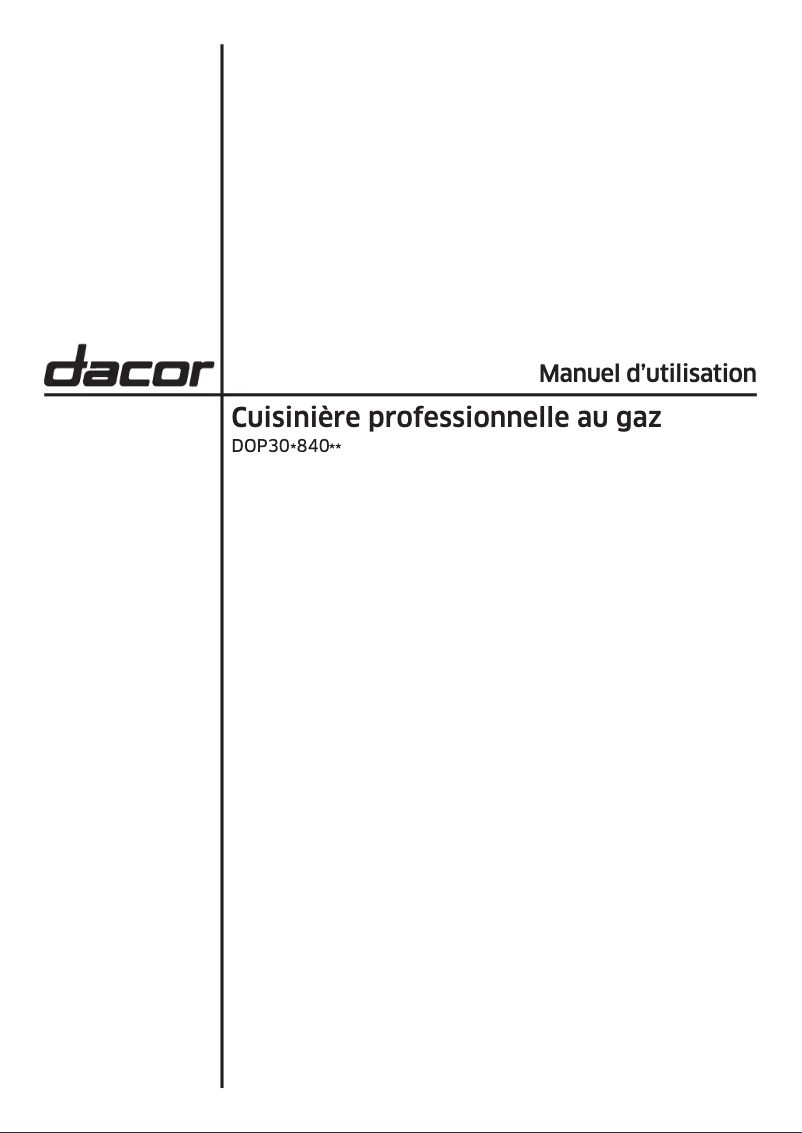 Page 1 de la notice Manuel utilisateur Samsung DOP30T840GS