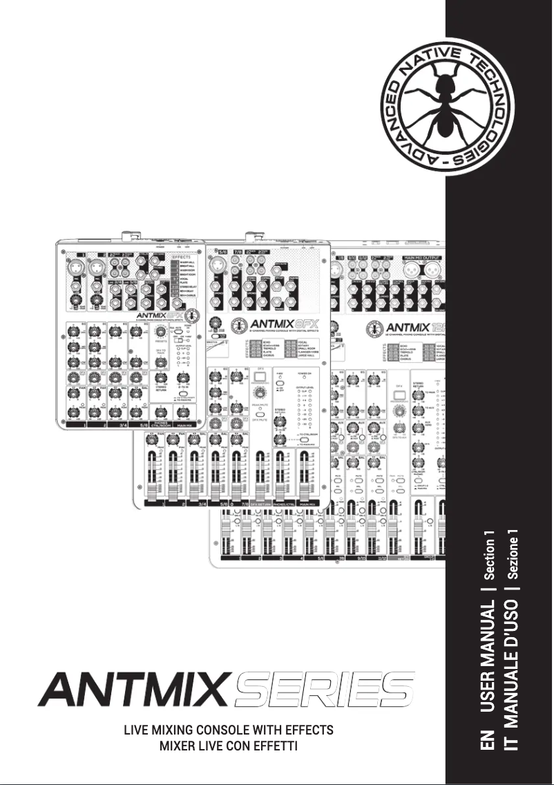 Image de la première page du manuel de l'appareil Antmix 12FX