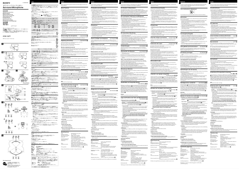 Image de la première page du manuel de l'appareil ECM-CQP1