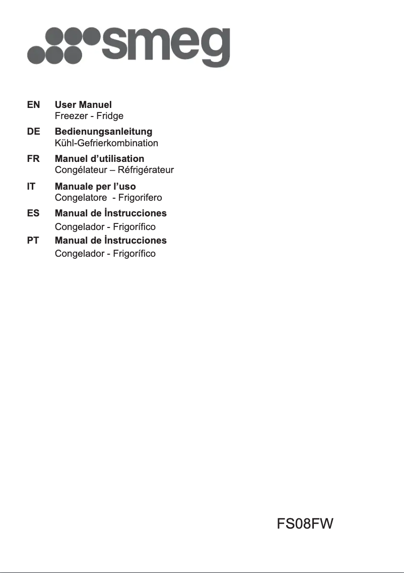 Image de la première page du manuel de l'appareil FS08FW