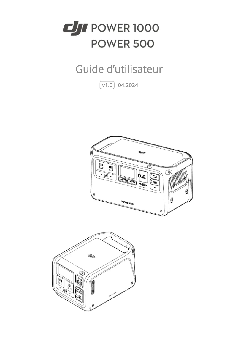 Page 1 de la notice Manuel utilisateur DJI Power 500