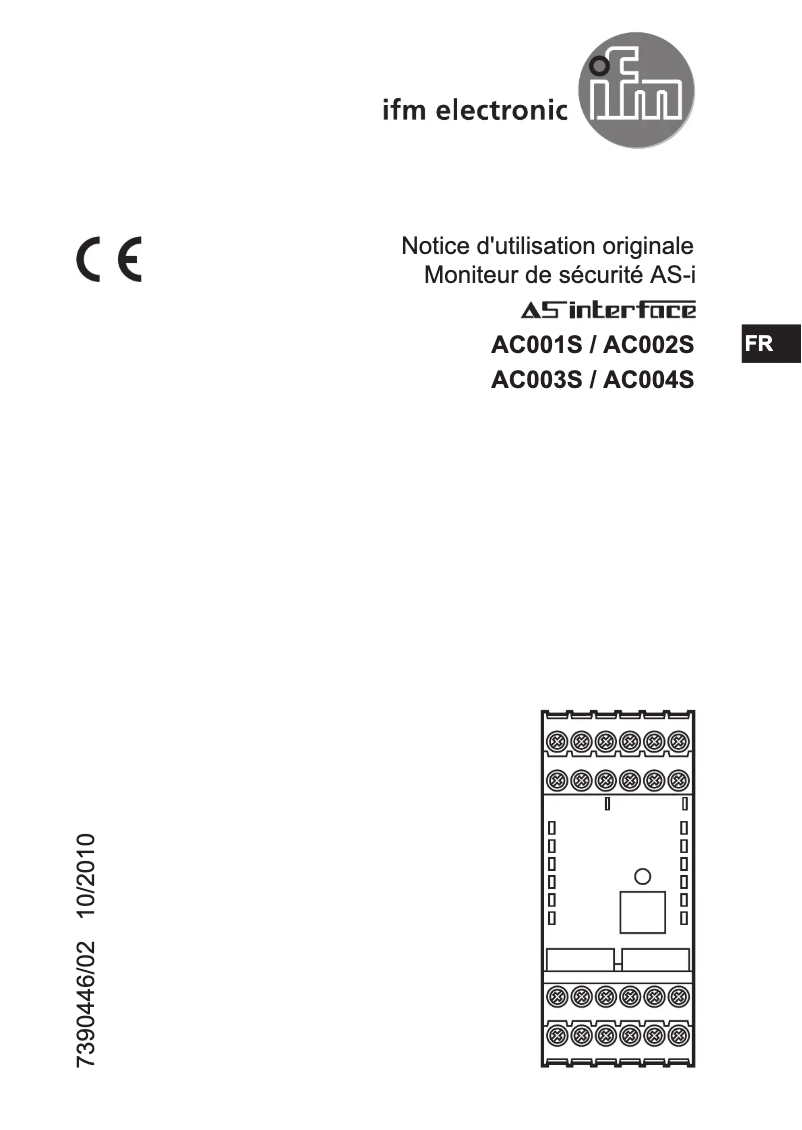 Page n°1 - Manuel utilisateur IFM AC001S