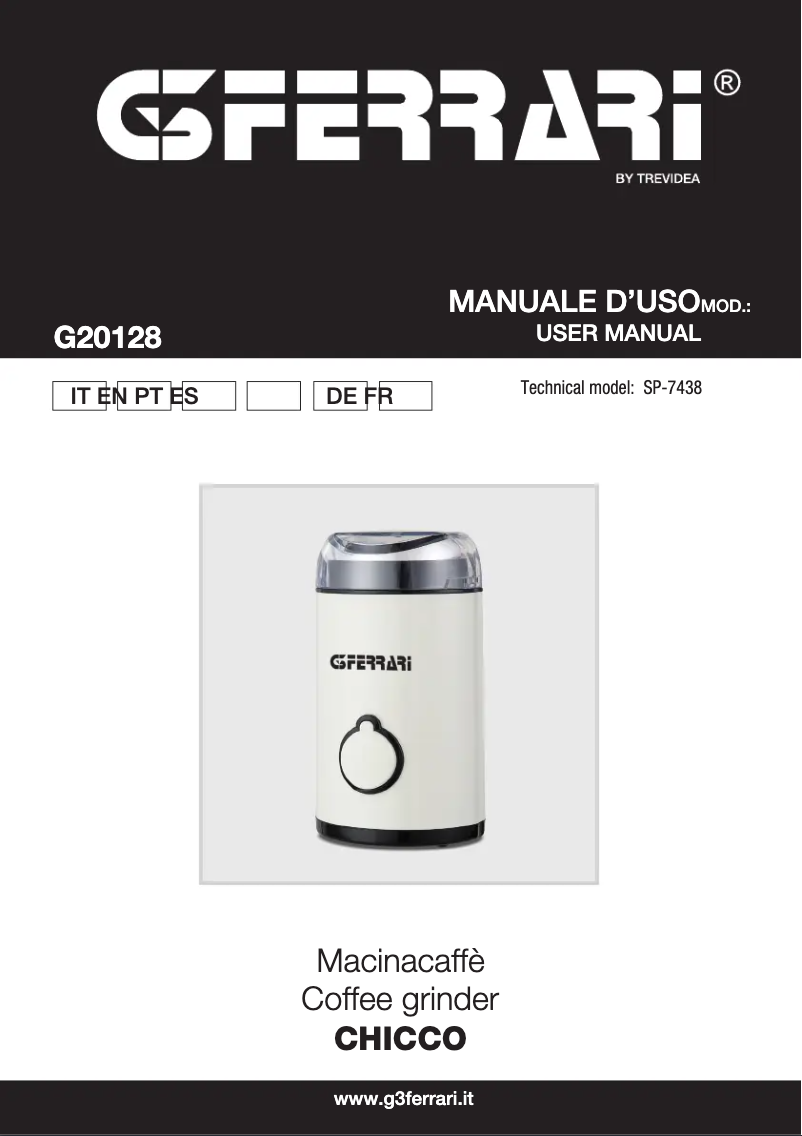 Imagen de la primera página del manual del dispositivo Cico G20128