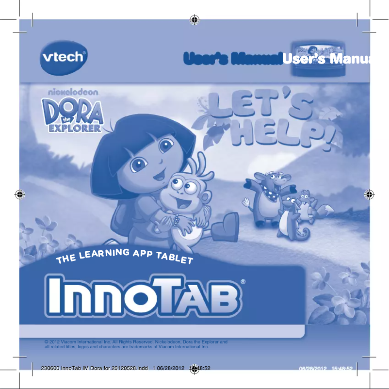 Page 1 de la notice Manuel utilisateur Vtech Dora The Explorer