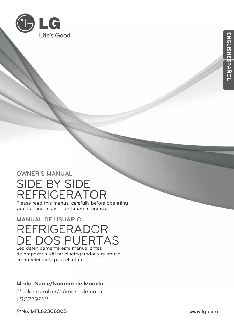 Page 1 de la notice Manuel utilisateur LG LSC27921TT