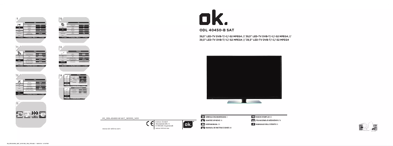 Image de la première page du manuel de l'appareil ODL 40450-B SAT