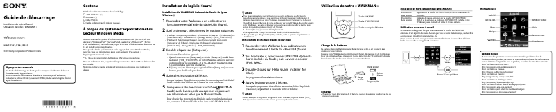 Page n°1 - Manuel utilisateur Sony Walkman NWZ-E384