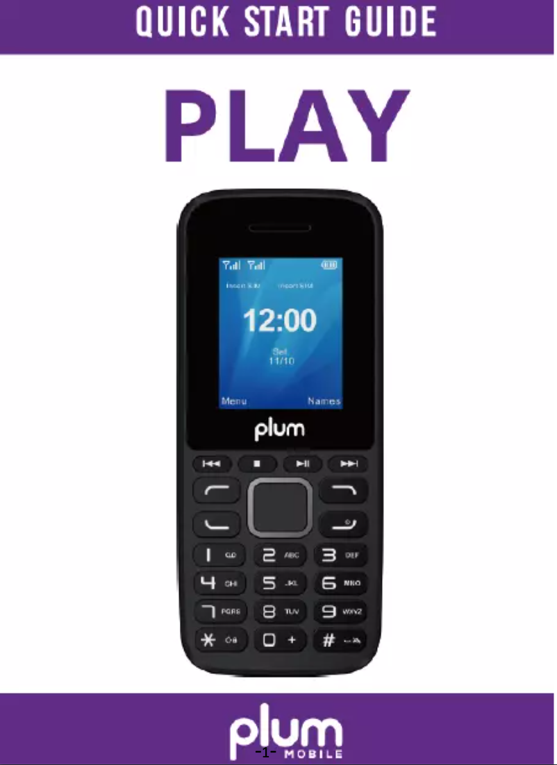 Página 1 del manual Manual de usuario Plum B106