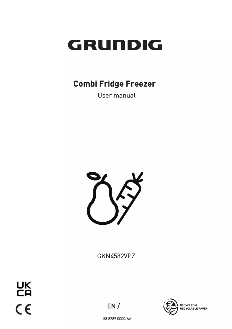 Page 1 de la notice Manuel utilisateur Grundig GKN4582VN