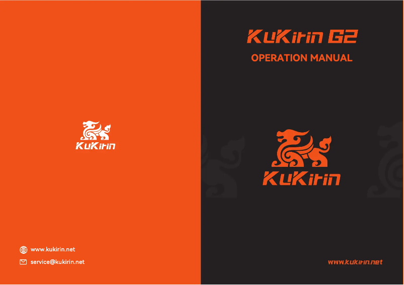 Page n°1 - Manuel utilisateur Kugoo KuKirin G2