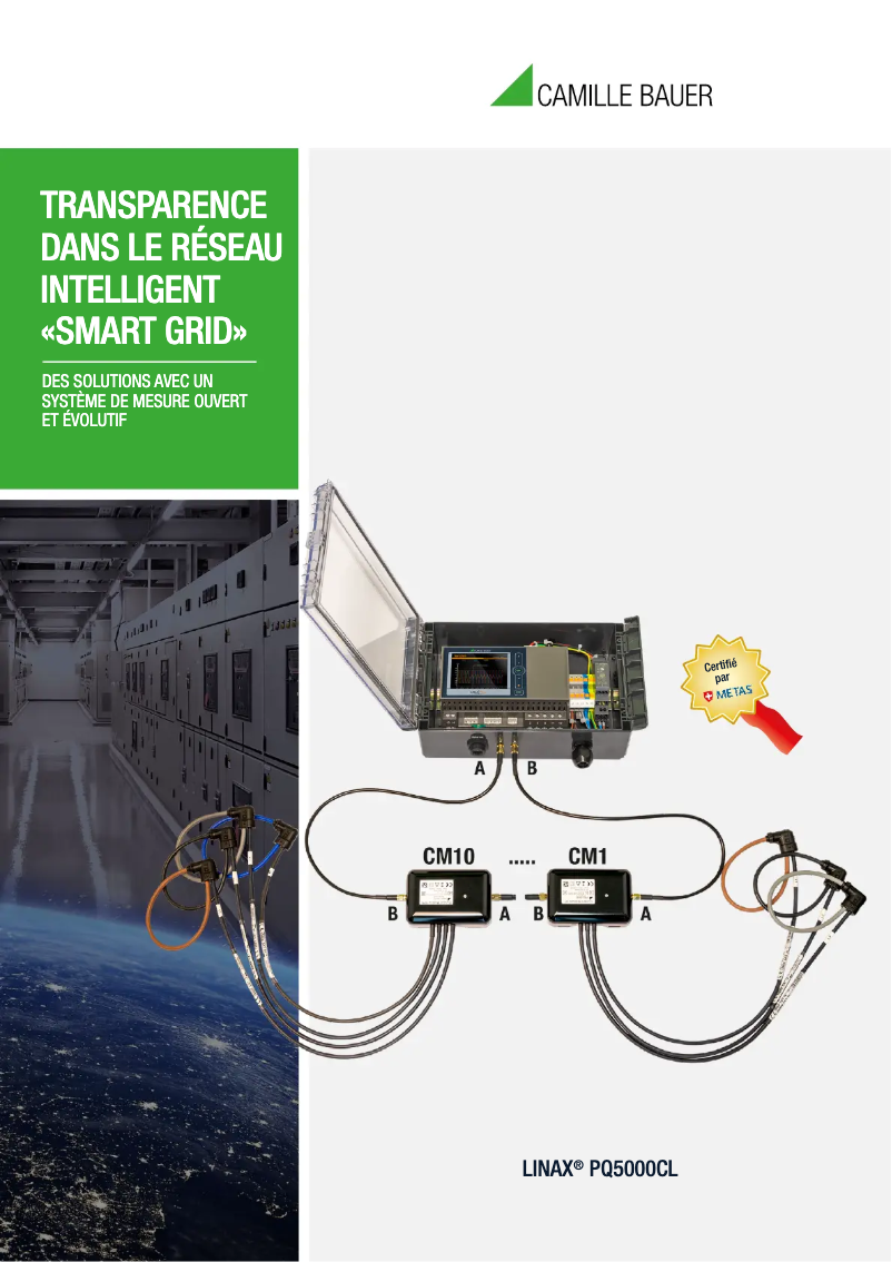 Page 1 de la notice Brochure Camille Bauer LINAX PQ5000-CURRENT LINK