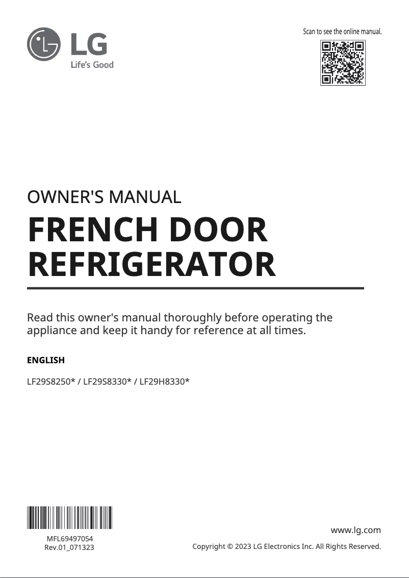 Page n°1 - Manuel utilisateur LG LF29S8250S