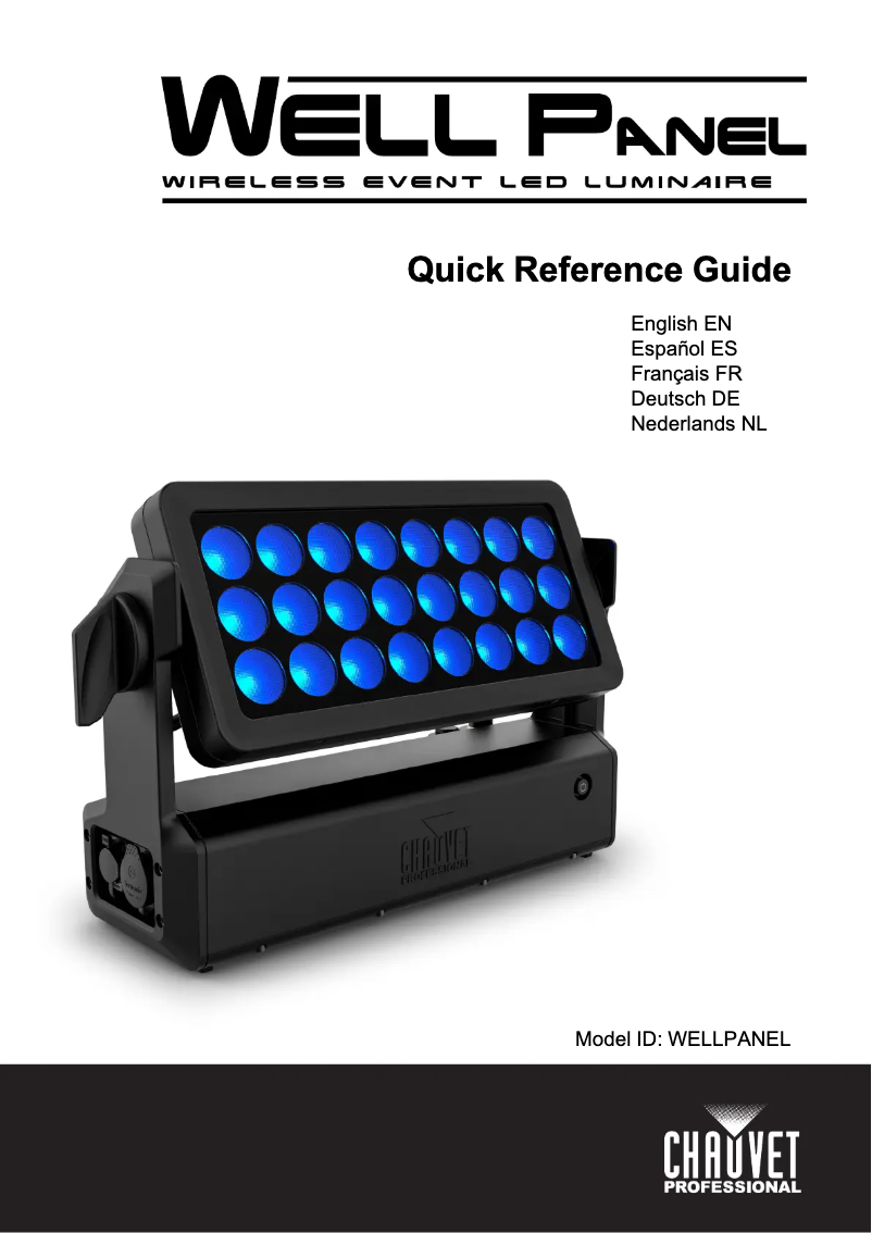 Page 1 de la notice Manuel utilisateur Chauvet WELL Panel