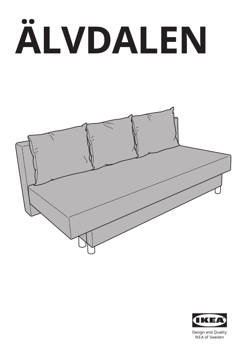 Page 1 de la notice Manuel utilisateur Ikea ÄLVDALEN 804.625.96