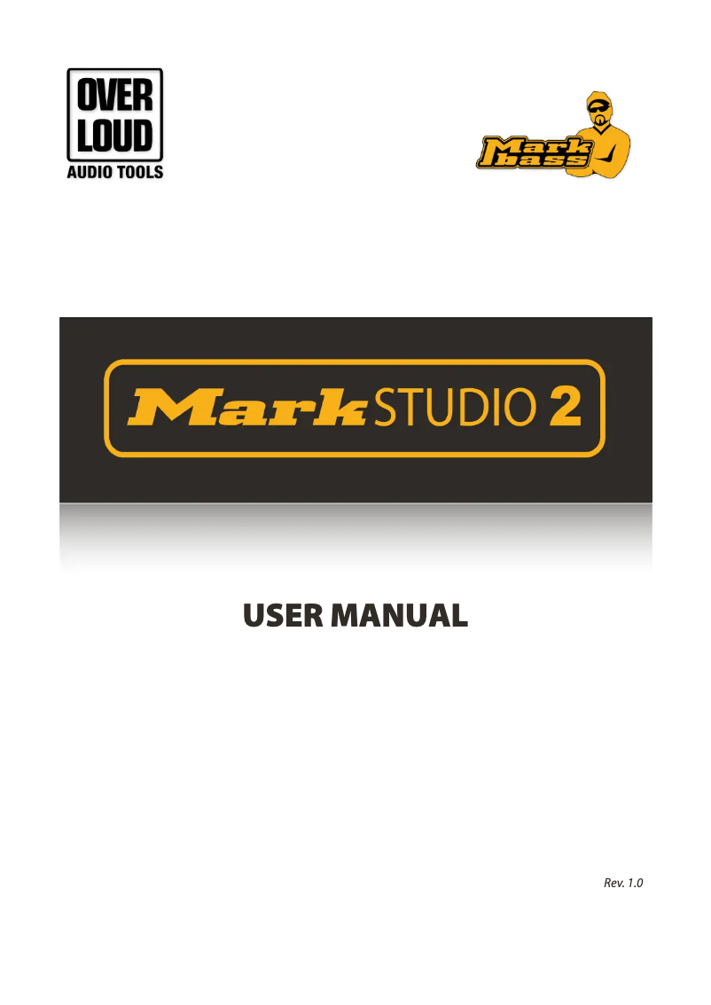 Page 1 de la notice Manuel utilisateur Overloud Mark Studio 2