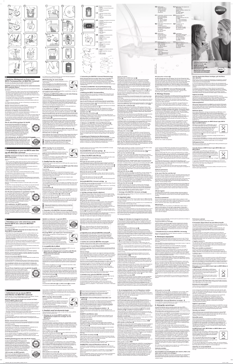 Page 1 de la notice Manuel utilisateur BRITA Fill&Enjoy Style