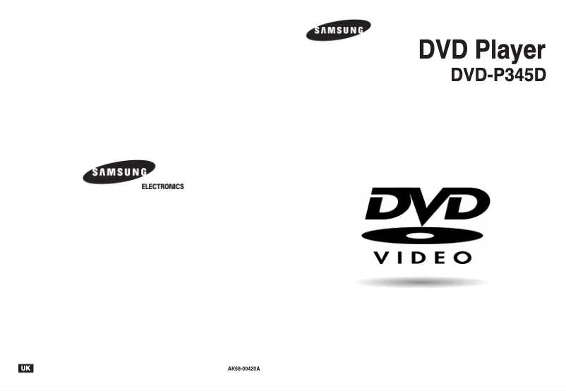 Page 1 de la notice Manuel utilisateur Samsung DVD-P345D