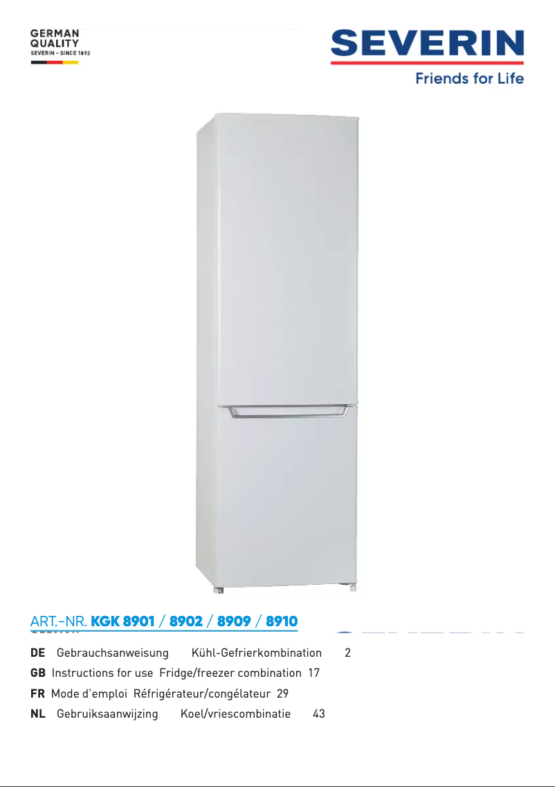 Image de la première page du manuel de l'appareil KGK 8902