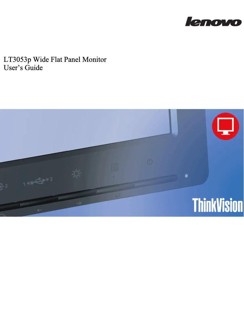 Page n°1 - Manuel utilisateur Lenovo ThinkVision LT3053p