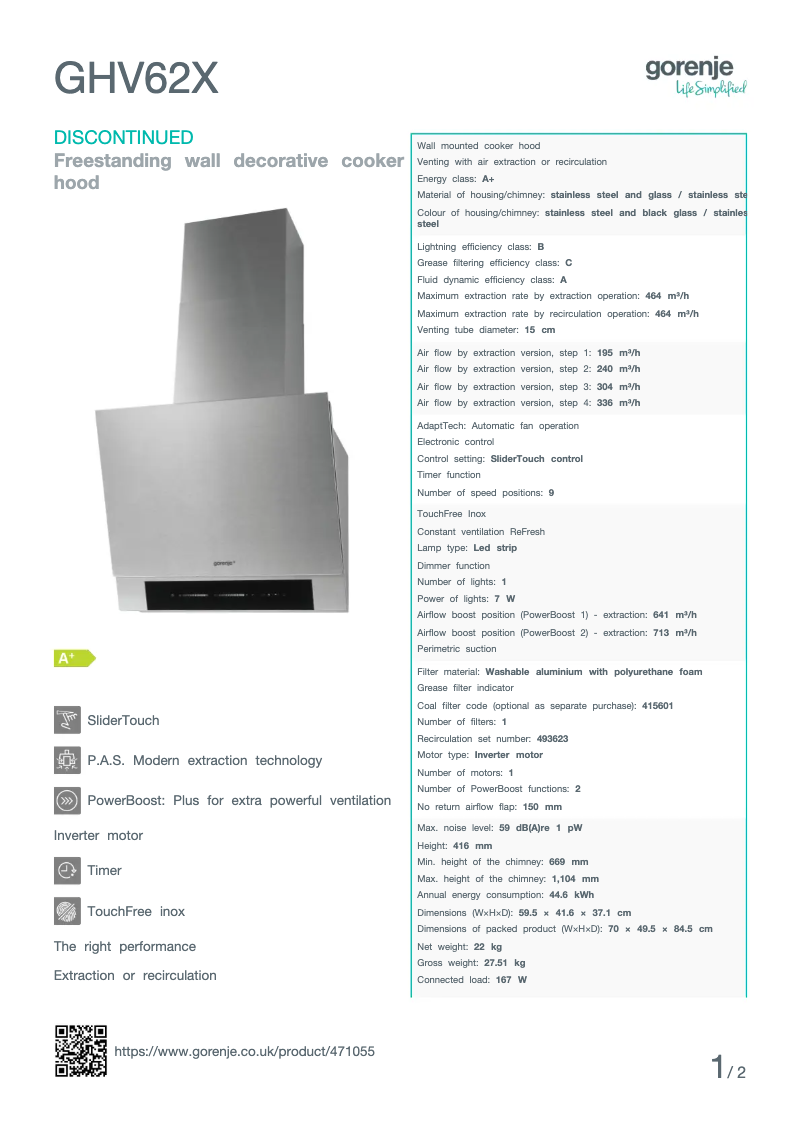 Image de la première page du manuel de l'appareil GHV62X