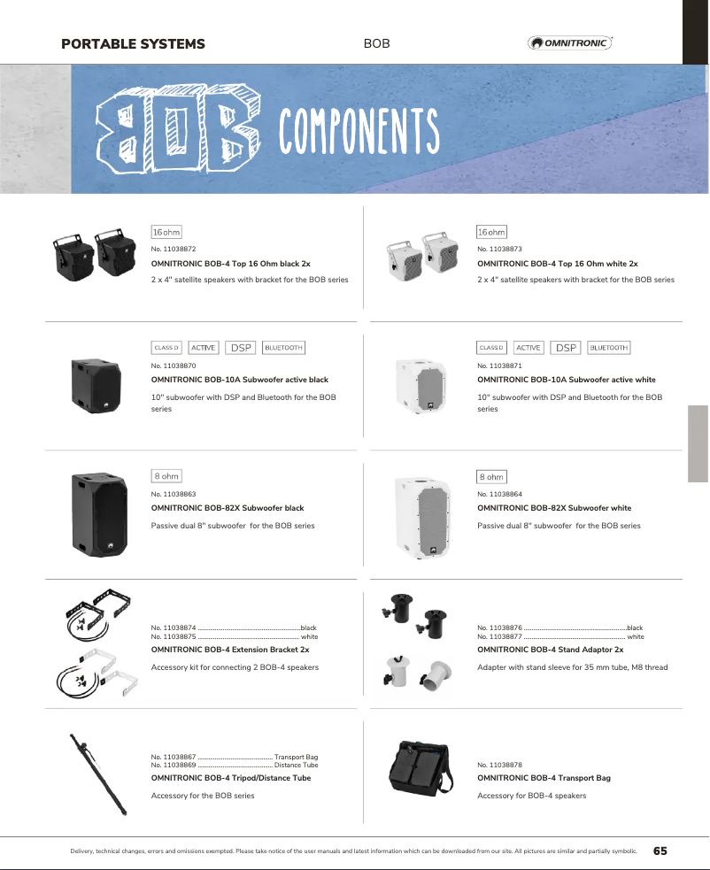 Page 1 of the manual Catalogue Omnitronic BOB-4
